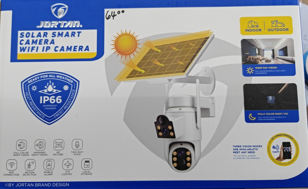 CAMARA SEGURIDAD JT-8699T PRO 200W3.6M PANEL SOL