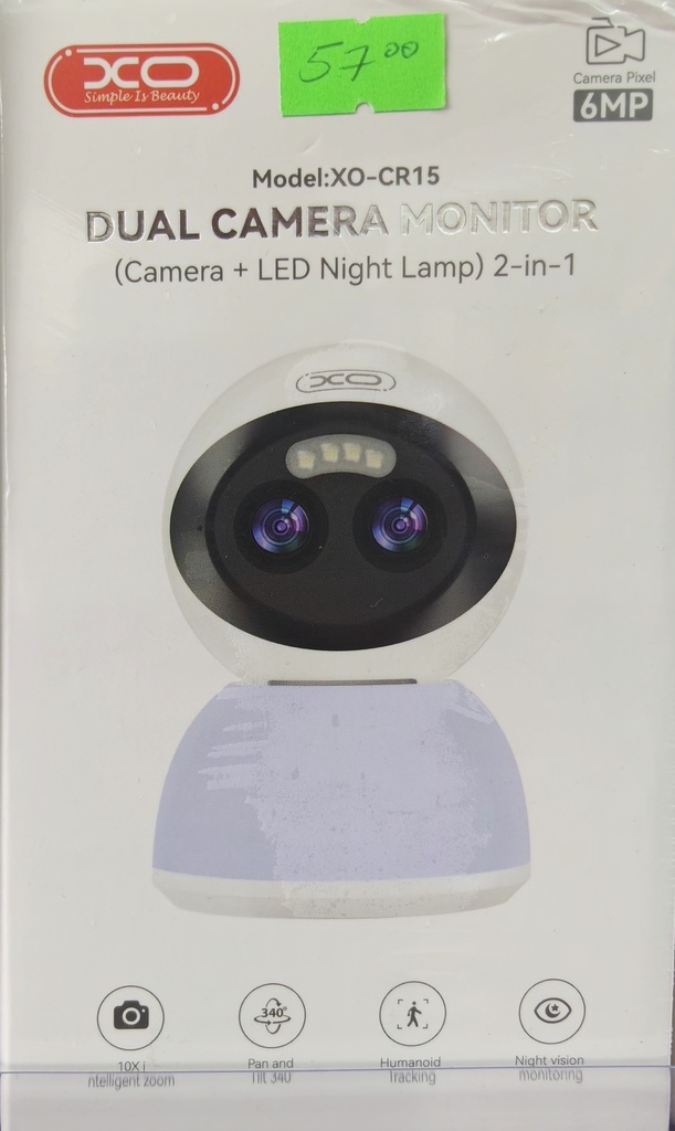 CAMARA SEGURIDAD XO CR15 DOBLE CAMARA CON L4