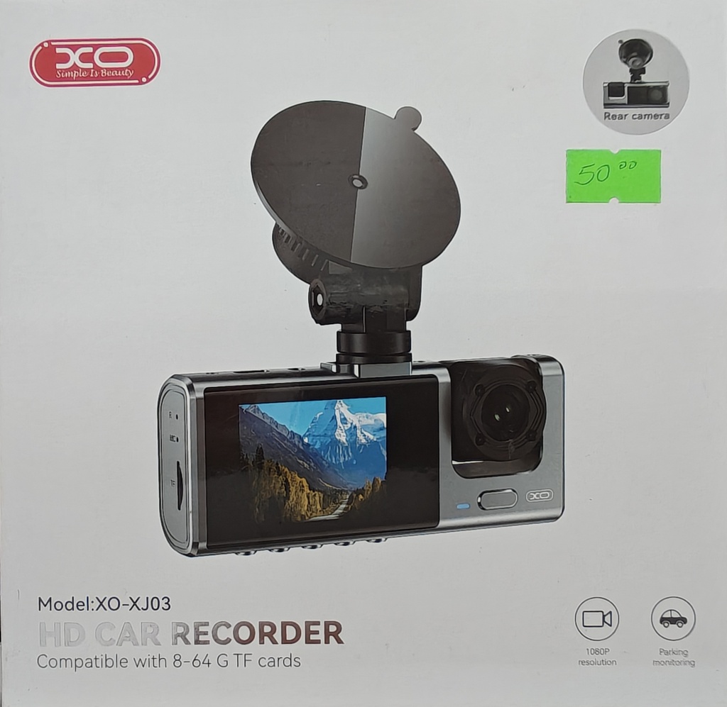 CAMARA CARRO XO-XJ03 1080 HD COLOR NEGRO