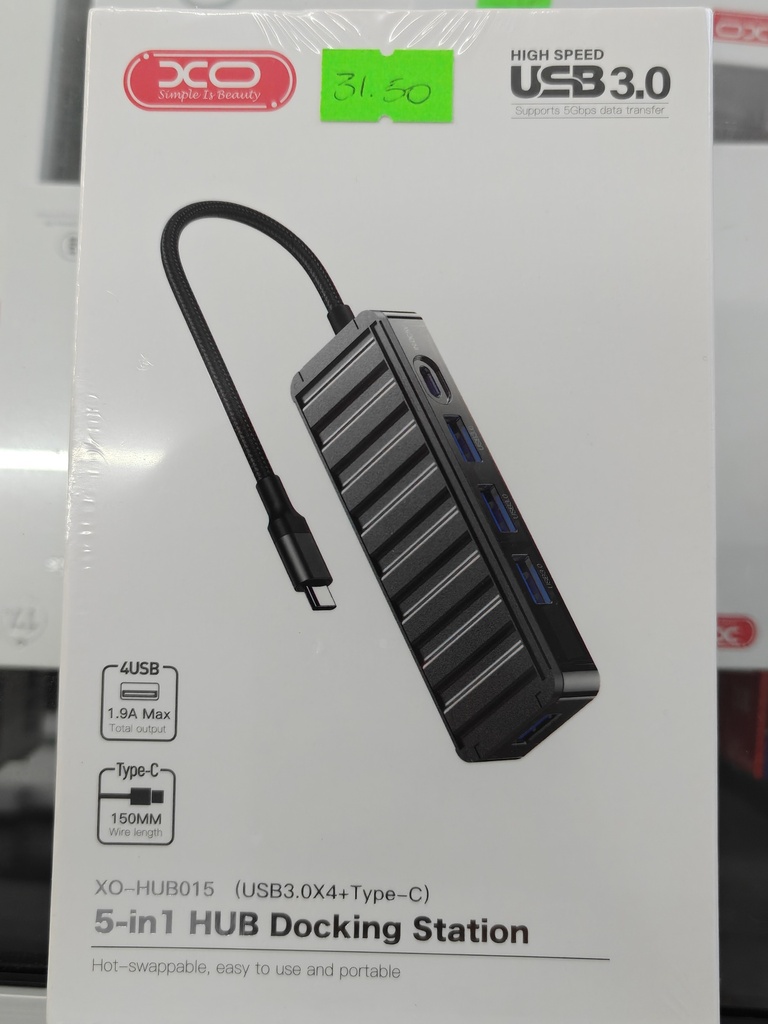 ADAPTADOR XO-HUB015 5 EN 1 MULTIFUNCION