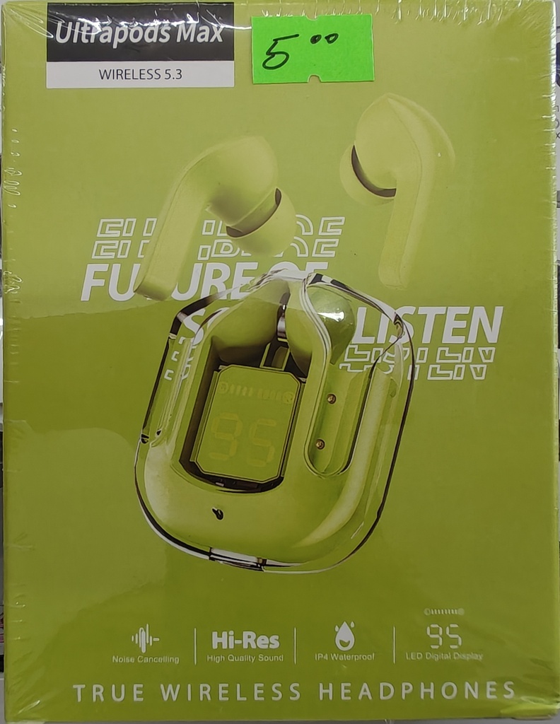 AUDIFONO ULTRAPODS MAX XT16 COLOR VERDE