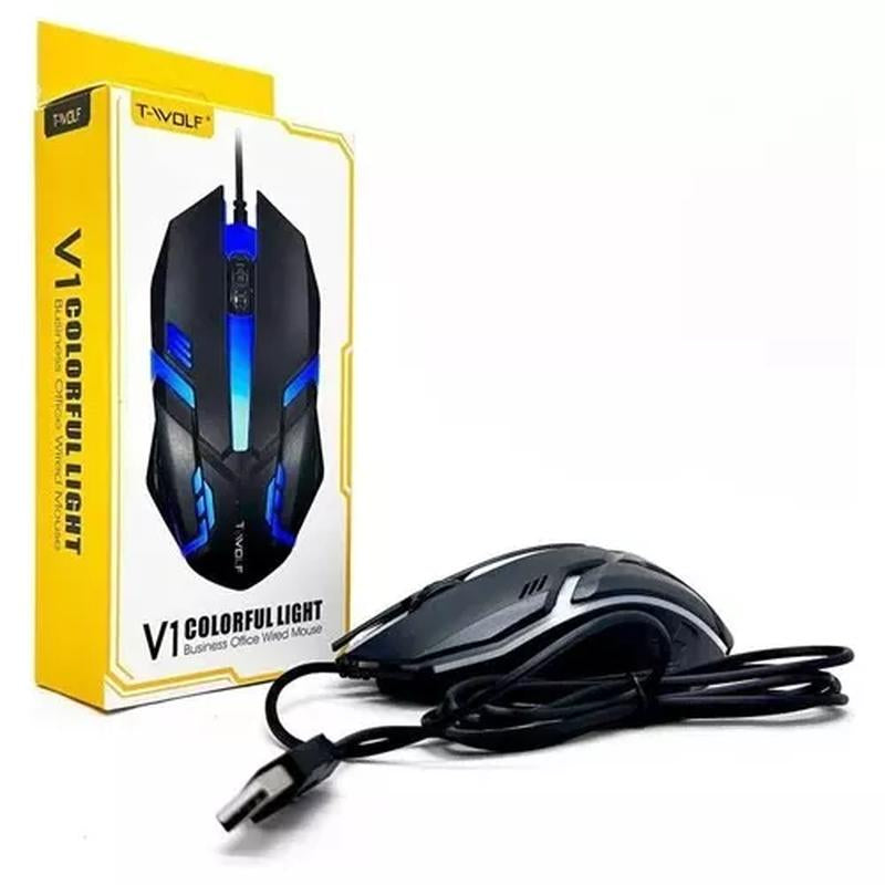 MOUSE GAME V1 CON CABLE COLOR NEGRO