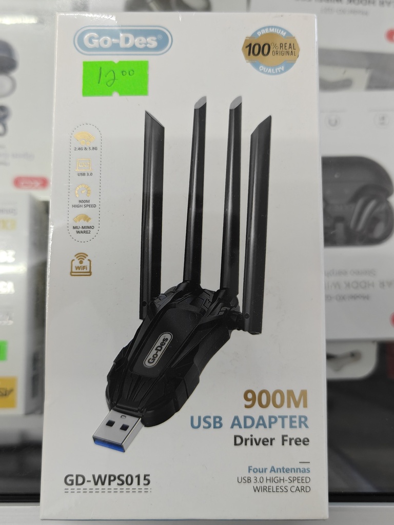 ADAPTADOR USB WIFI GO DES GD-WPS 015