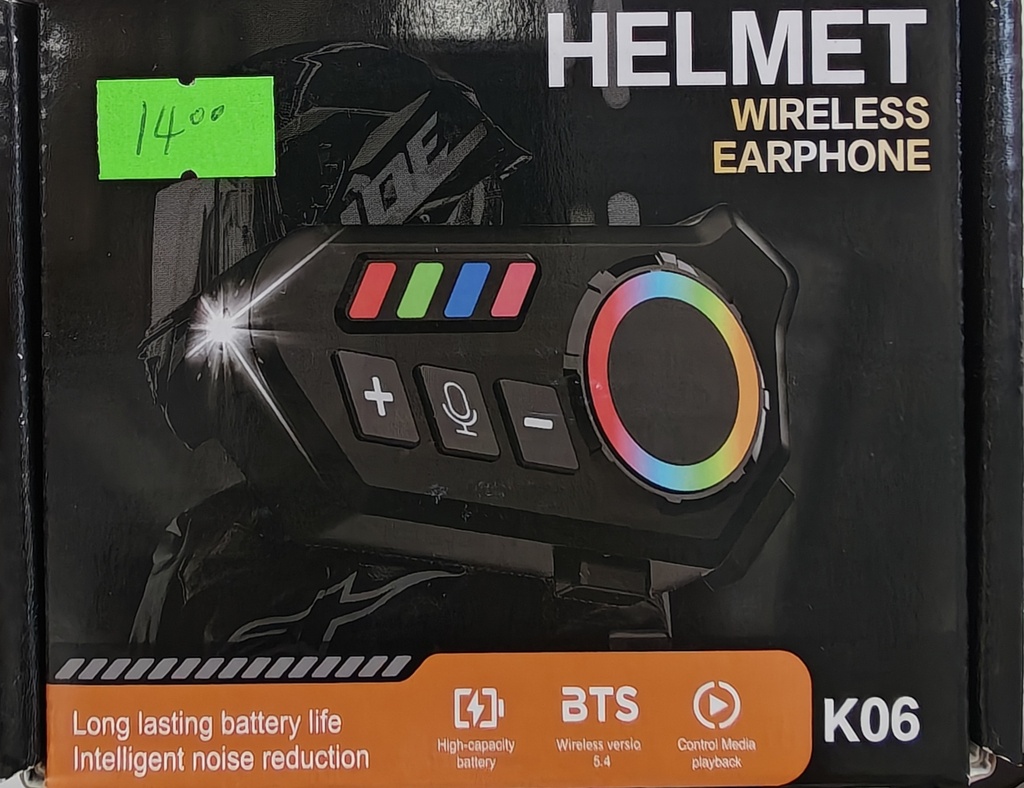 AUDIFONO INALAMBRICO DE CASCO K06 2 EN1