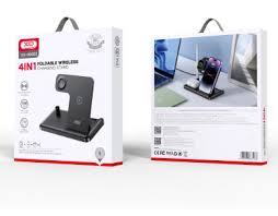 HOLDE CON CARGADOR 4 EN 1 XO WX033 NEGRO INALAMBRI