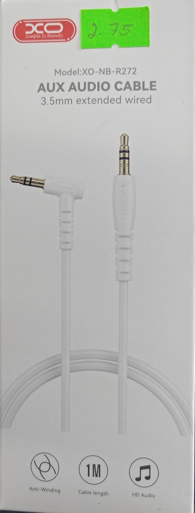 CABLE NB-R272 AUXILIA A AUXILIA 3.5 BLANCO/NEGR 