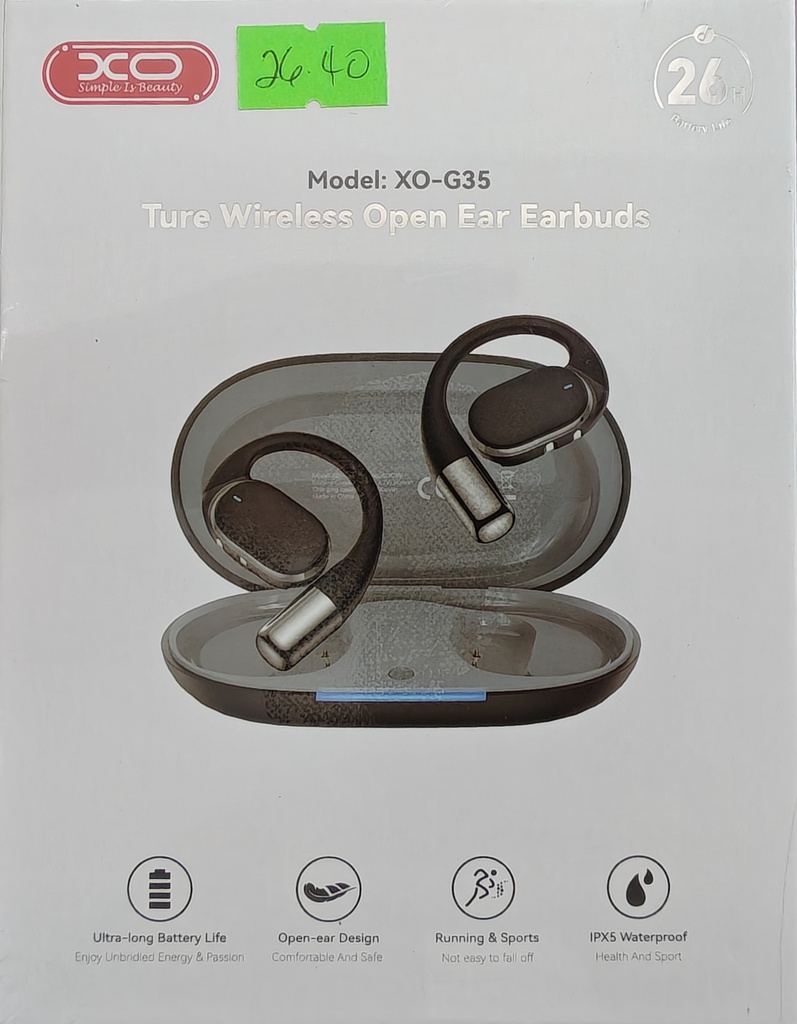 AUDIFONO BLUETOOTH  XO-G35 NEGRO