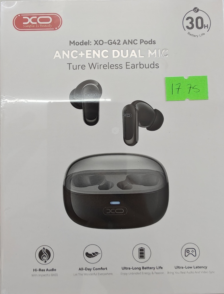 AUDIFONO  XO-G42 CON ENC COLOR NEGRO