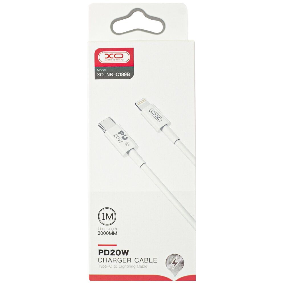 CABLE XO NB-Q189B PD 20W 2M TIPO C   A IP BLANCO