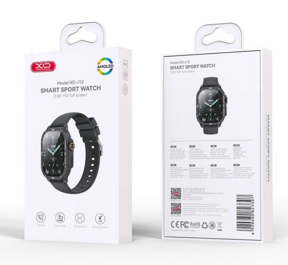RELOJE XO-J12 AMOLED SPORT COLOR NEGRO
