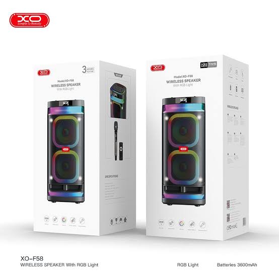 BOCINA XO F552 DE 8*COLOR NEGRO 20W