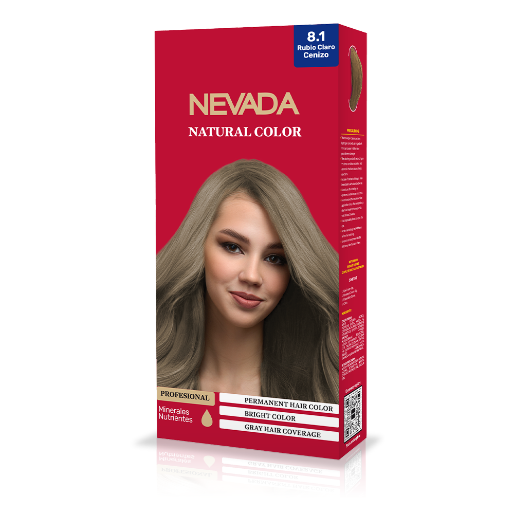 TINTE NEVADA 8.1 RUBIO CLARO CENIZO