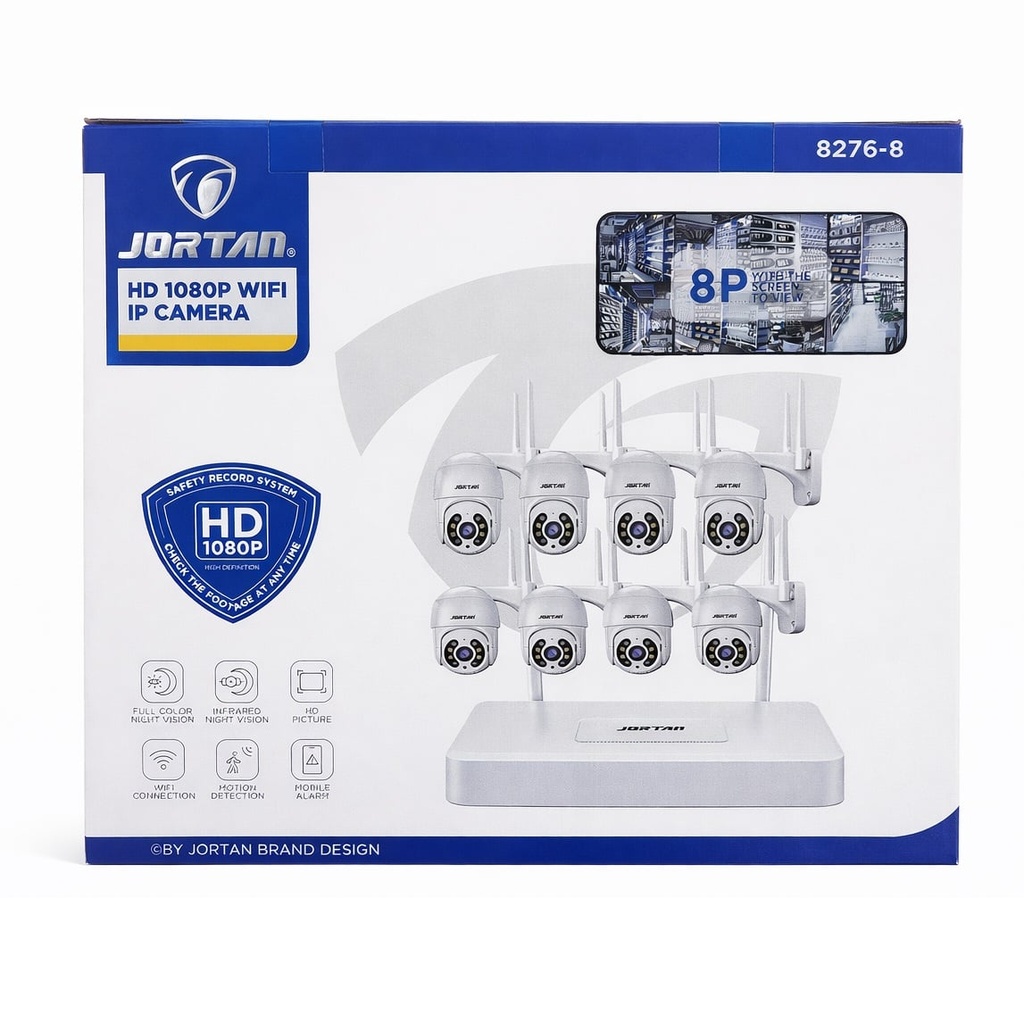 CAMARA SEGURIDAD JT-8276-8P SET 200MILLON MGAPC RB