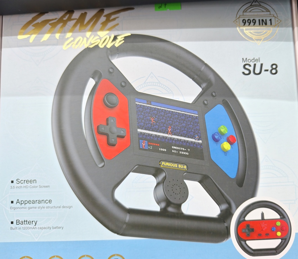 CONSOLA JUEGO SU-8 DOBLE CONTROL COLOR NEGRO