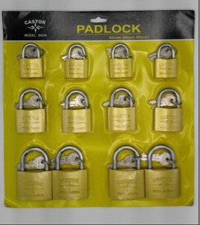 CARTON DE CANDADO CASTOR 40-50-60MM