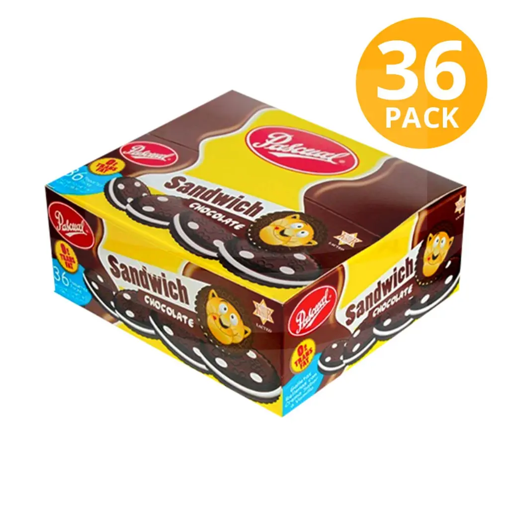 CAJA GALLETA SANDWICH PASCUAL CHOCOLATE (36UND)