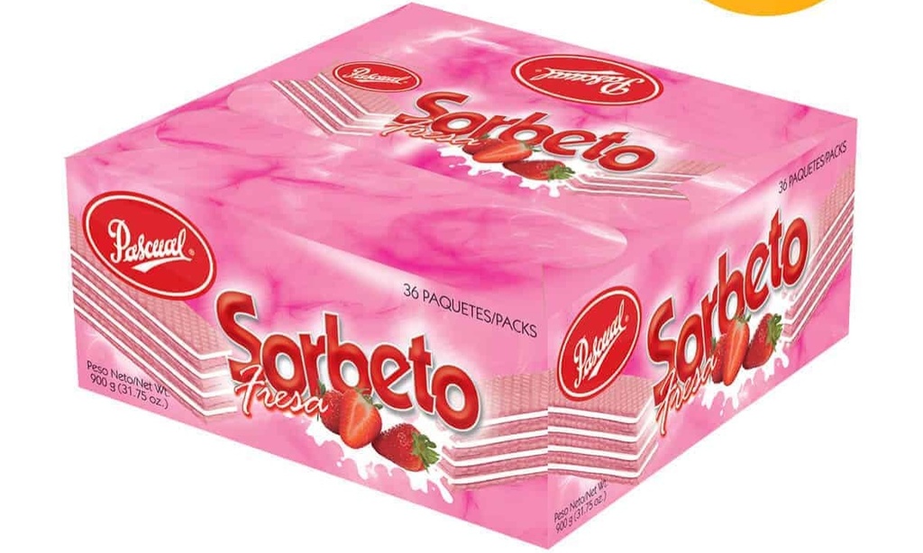 Galleta de PascualSorbeto 36und(fresa)