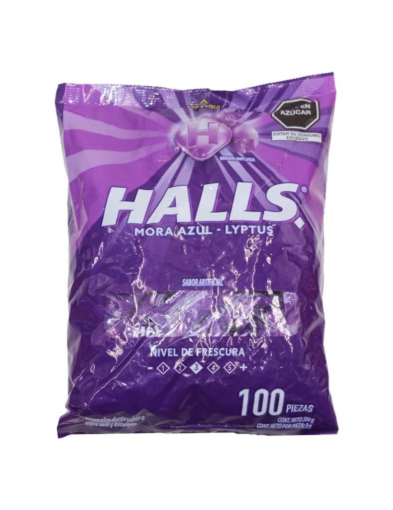 HALLS PEPA MORA 100U