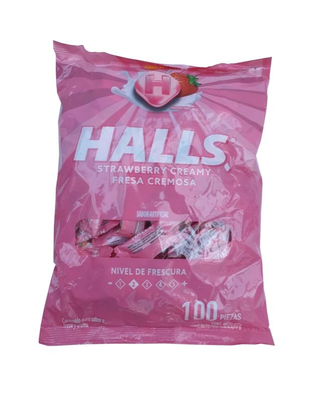 HALLS PEPA FRESA 100U
