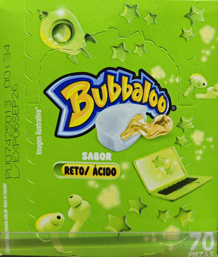 BUBBALOO RETO ACIDO 70UND