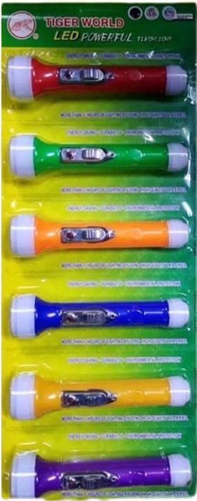 LINTERNA PLASTICO LED FLASHLIGHT  6U