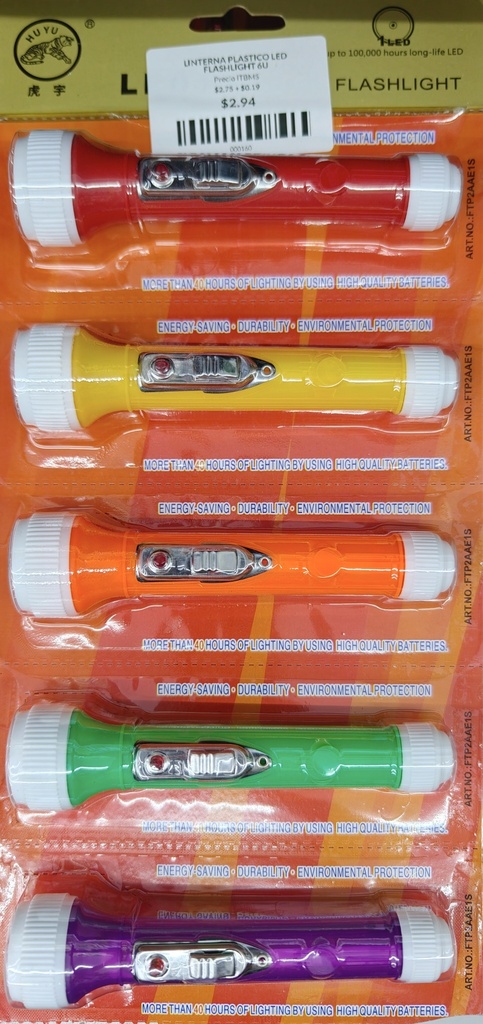 FLASH LIGHT PLASTICO COLORES
