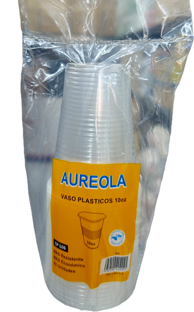 VASO PLASTICO 10OZ 25U