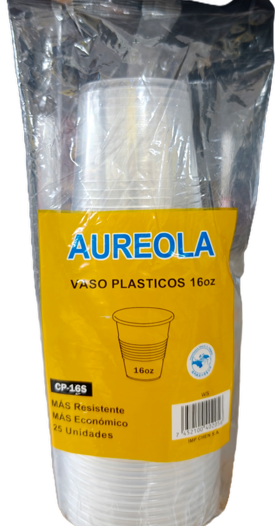 VASO PLASTICO 16OZ 25U