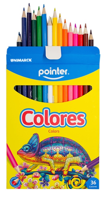 LAPIZ DE COLORES POINTER 36PIEZA