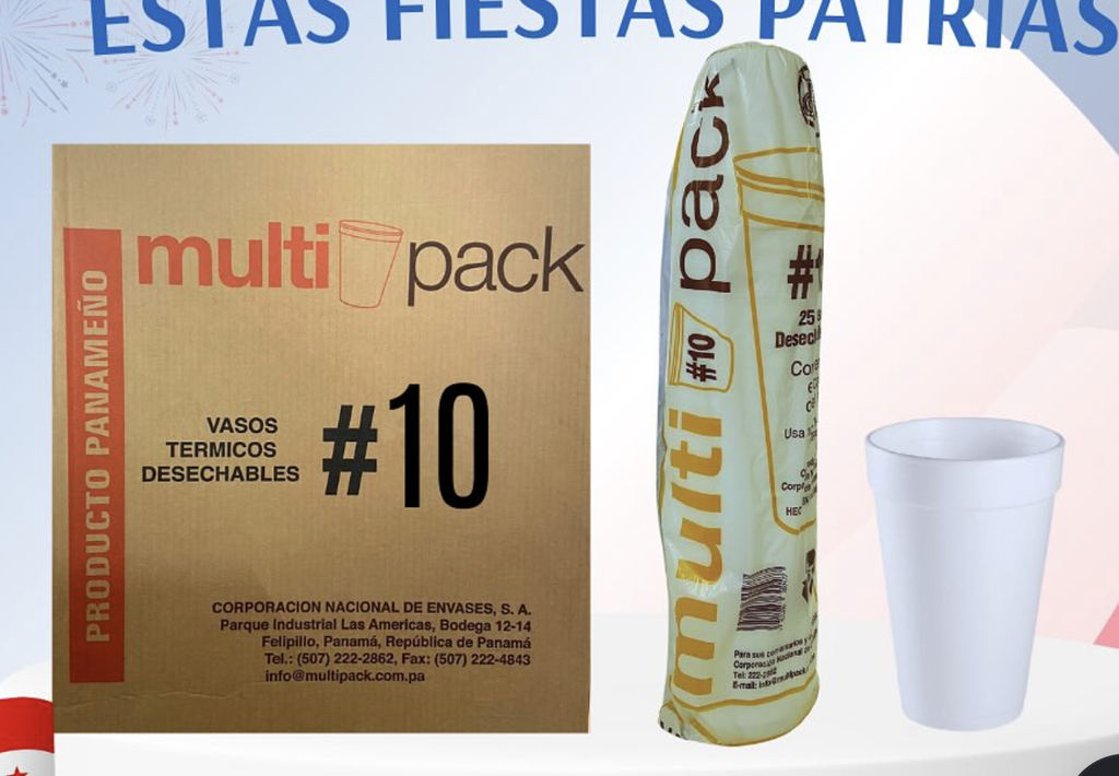 CAJA VASO FOAM # 10 Multipack
