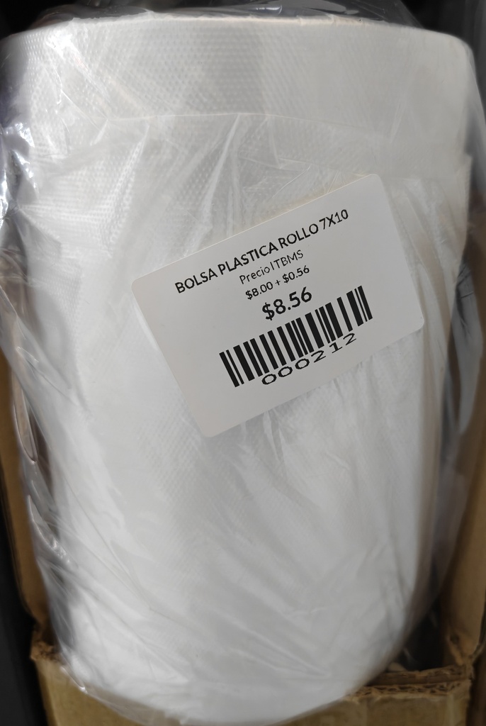 BOLSA PLASTICA ROLLO 7X10