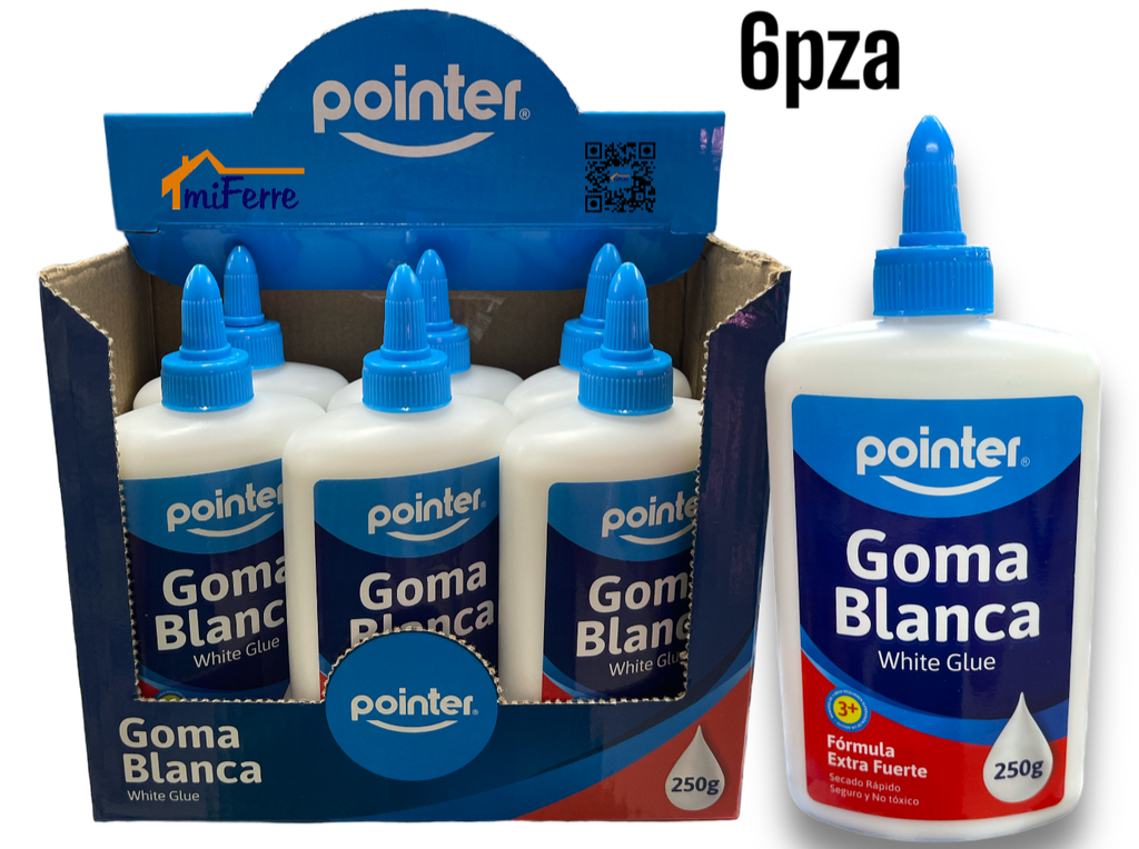 CAJA GOMA BLANCA 250ML 6U
