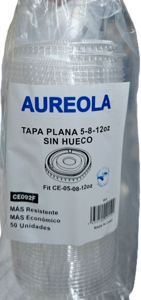 TAPA PLANA 5-8-12OZ SIN HUECO 50U