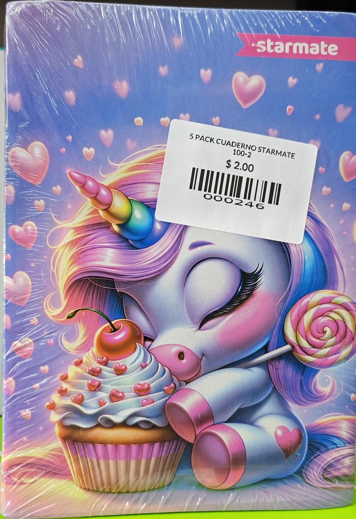 5 PACK CUADERNO STARMATE 100-2