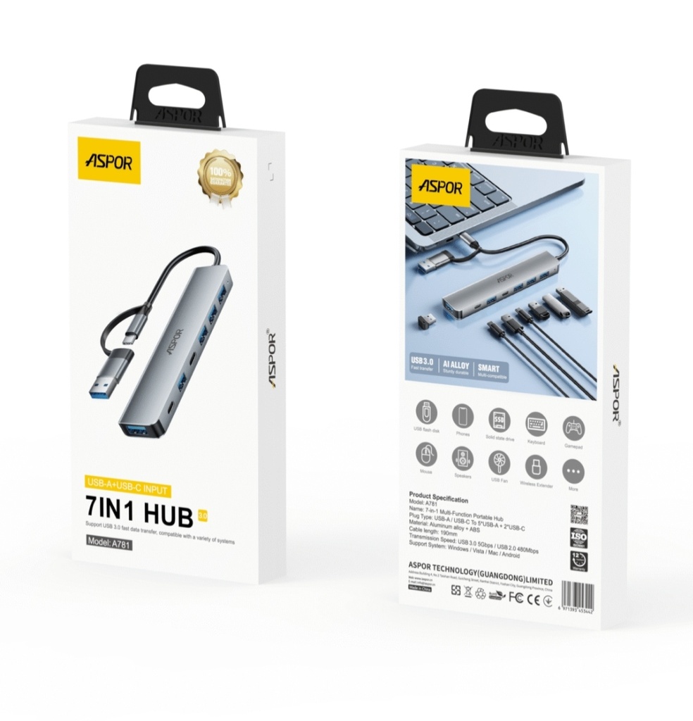 HUB ASPORT A781 7EN1 3.0 