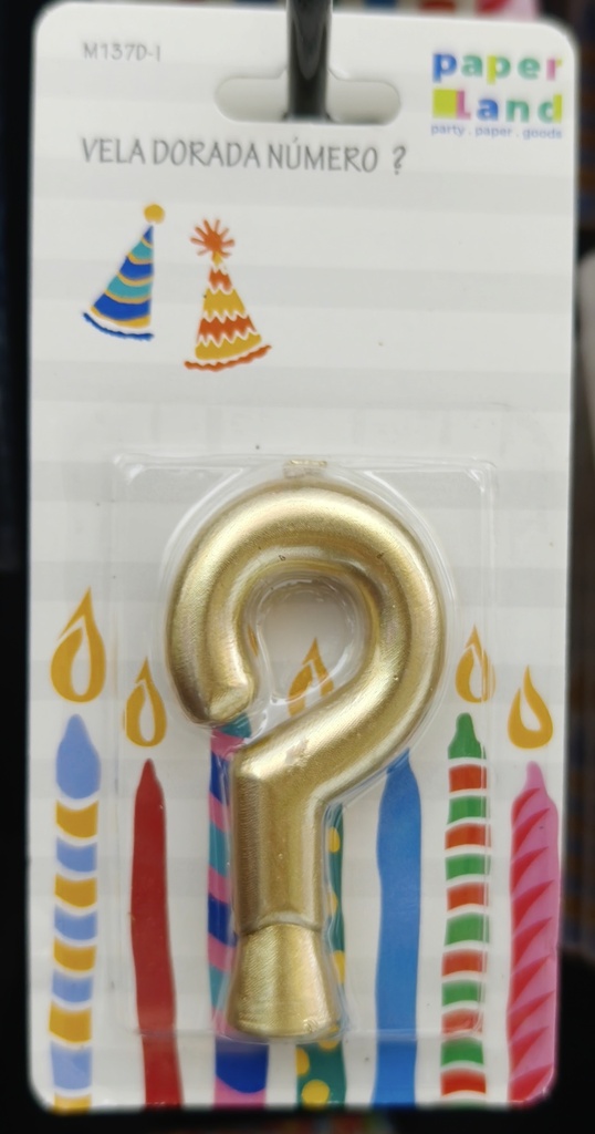 M137-? VELAS NUMERO DORADA No. ? 7452102875285