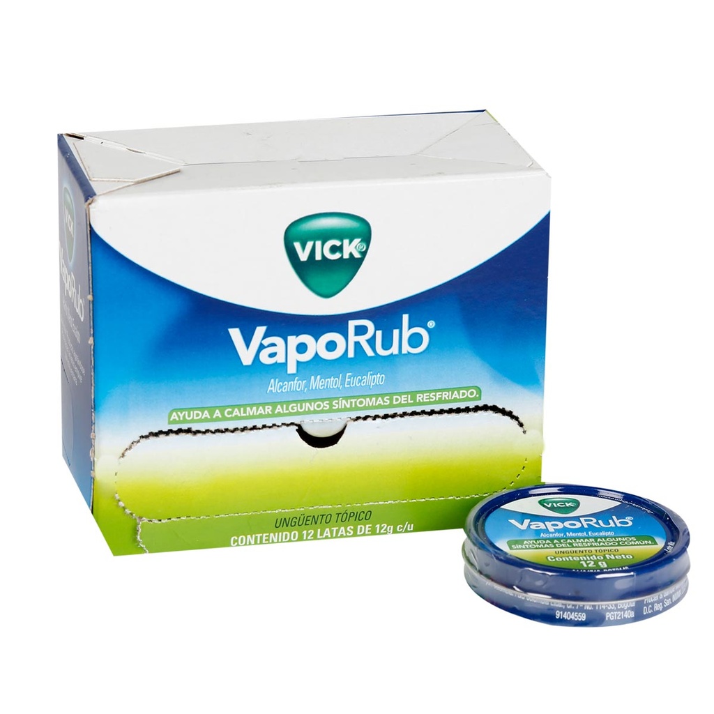 CAJITA DE LATA VICK VAPORUB 12U