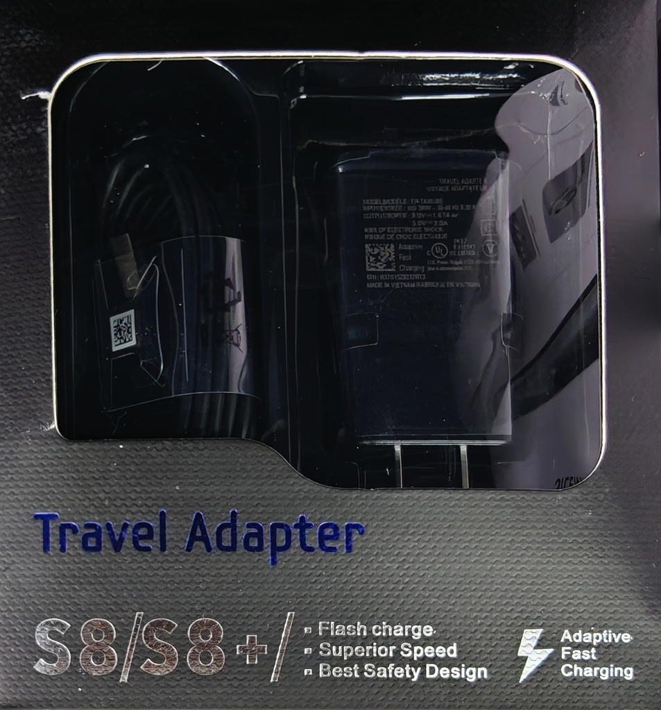 CARGADOR CARGA RAPIDA S8  negro