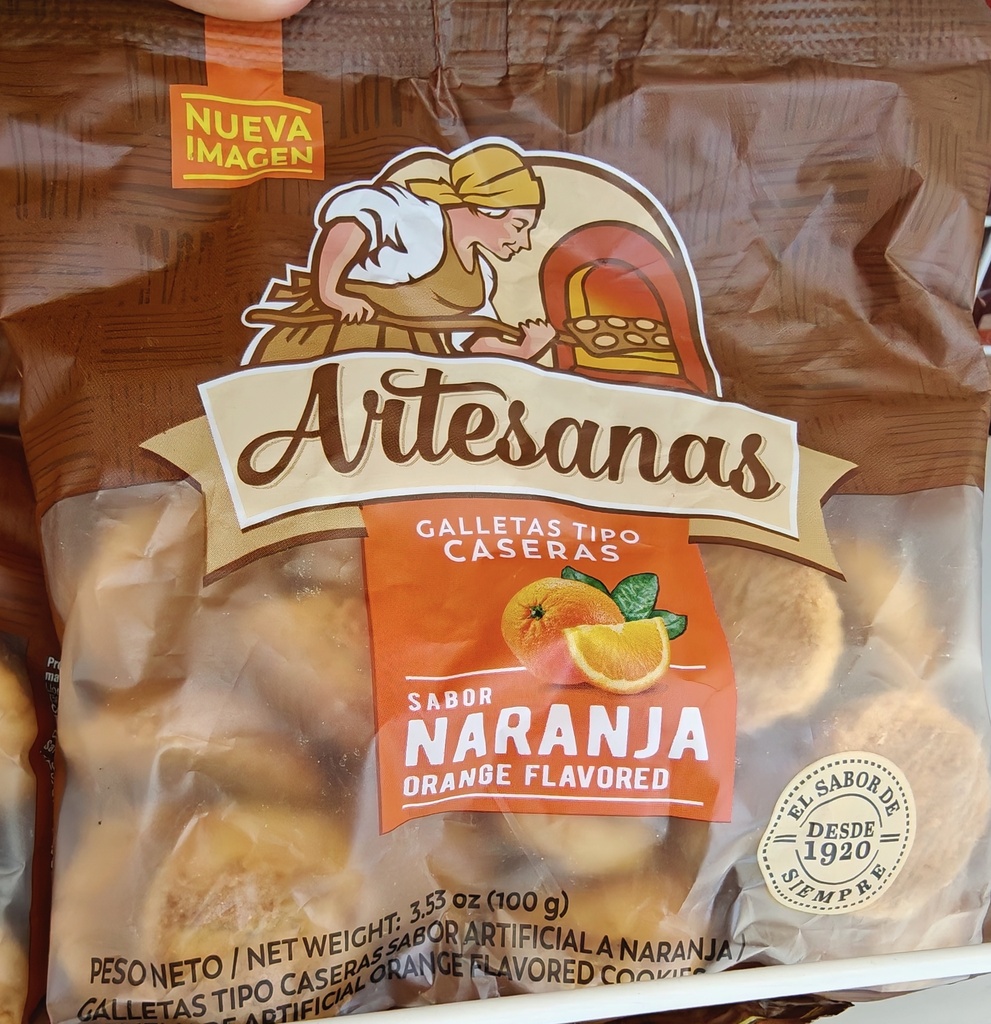 GALLETAS ARTESANA NARANJA 100G