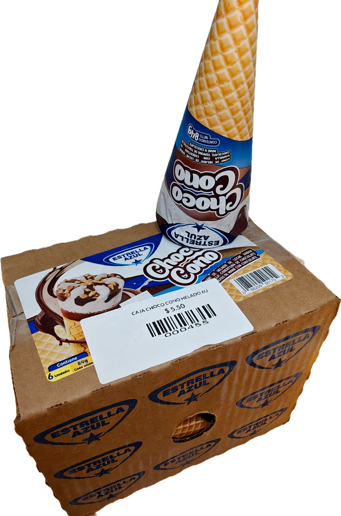 CAJA CHOCO CONO HELADO 6U