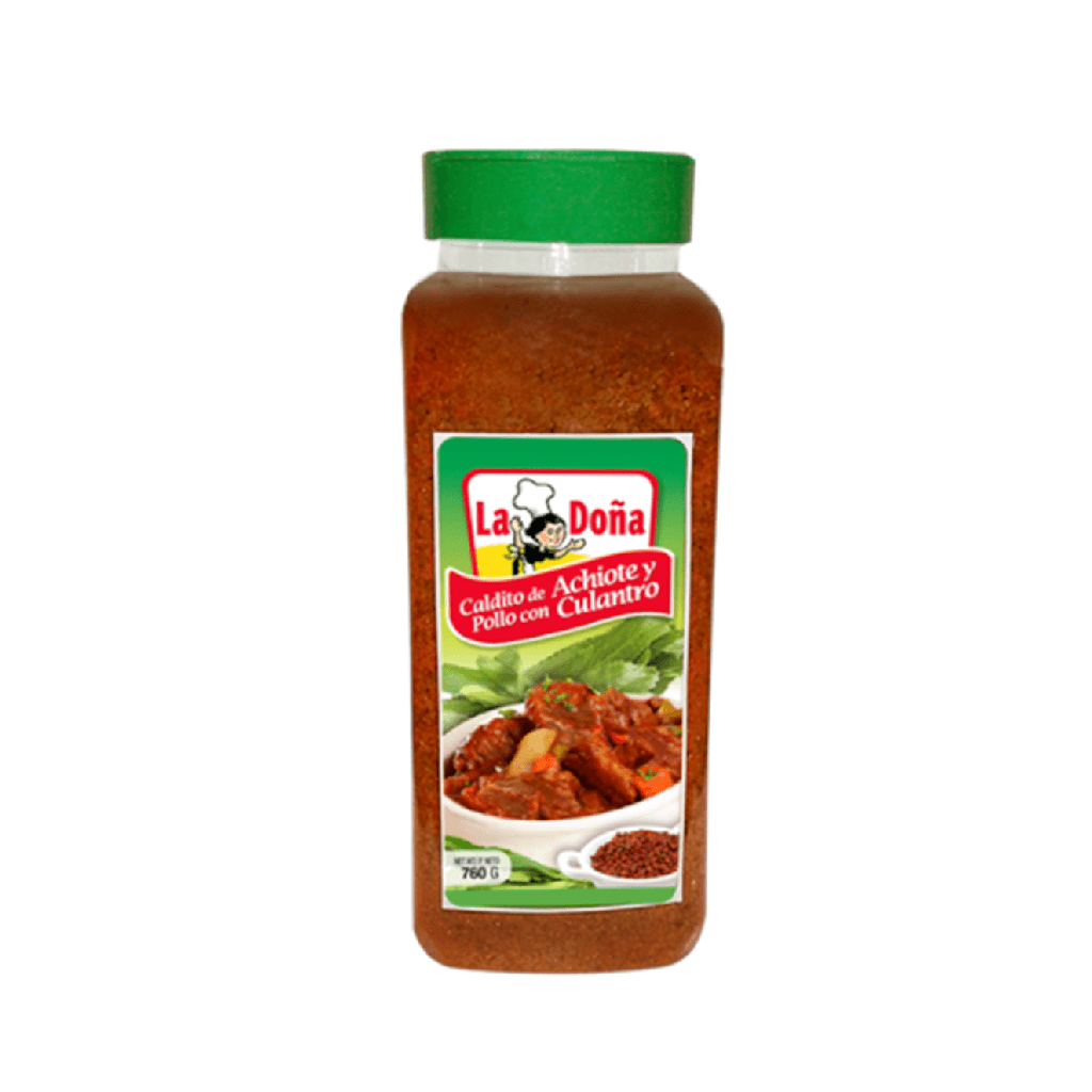 CALDO DE POLLO CON ACHIOTE Y CULANTRO 760G