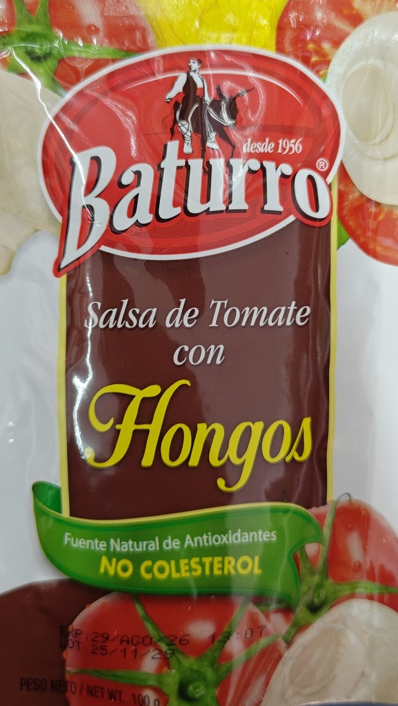 BATURRO SALSA DE TOMATE CON HONGO 100G