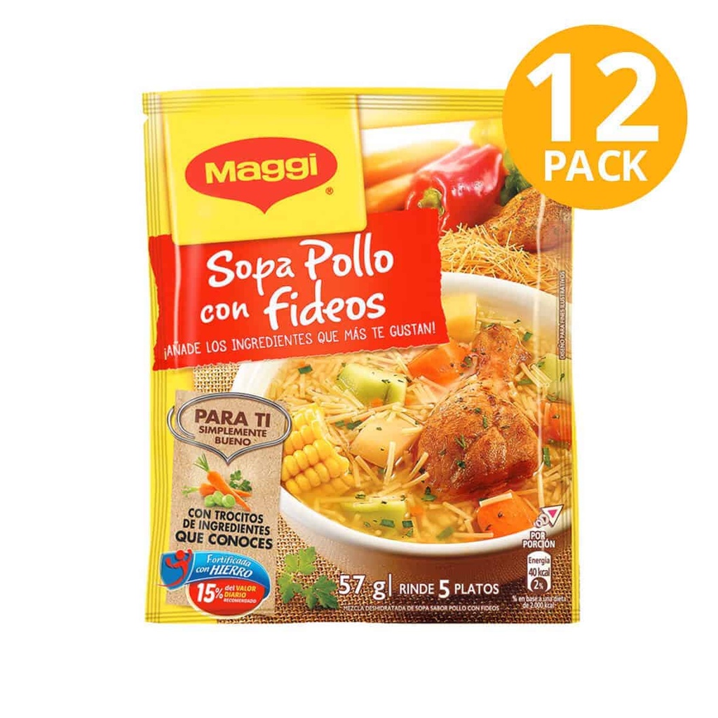 CAJA SOPA Y FIDEO MAGGI 12U
