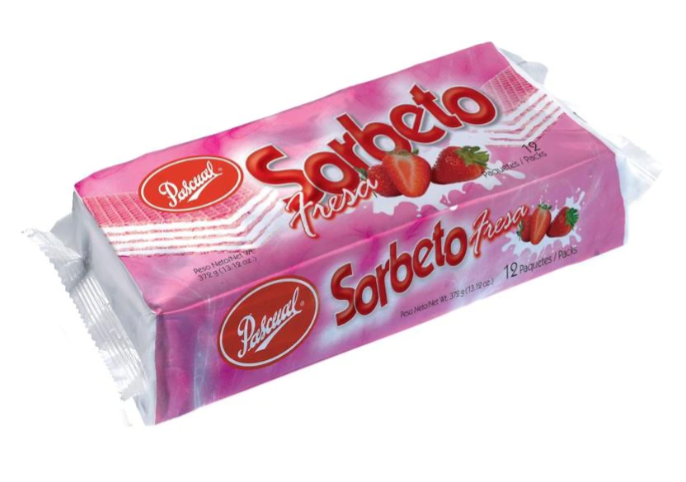 PAQUETE GALLETA PASCUAL 12U SORBETO FRESA