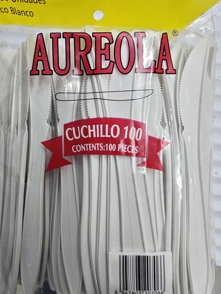 CUCHILLO AUREOLA BLANCO 100U
