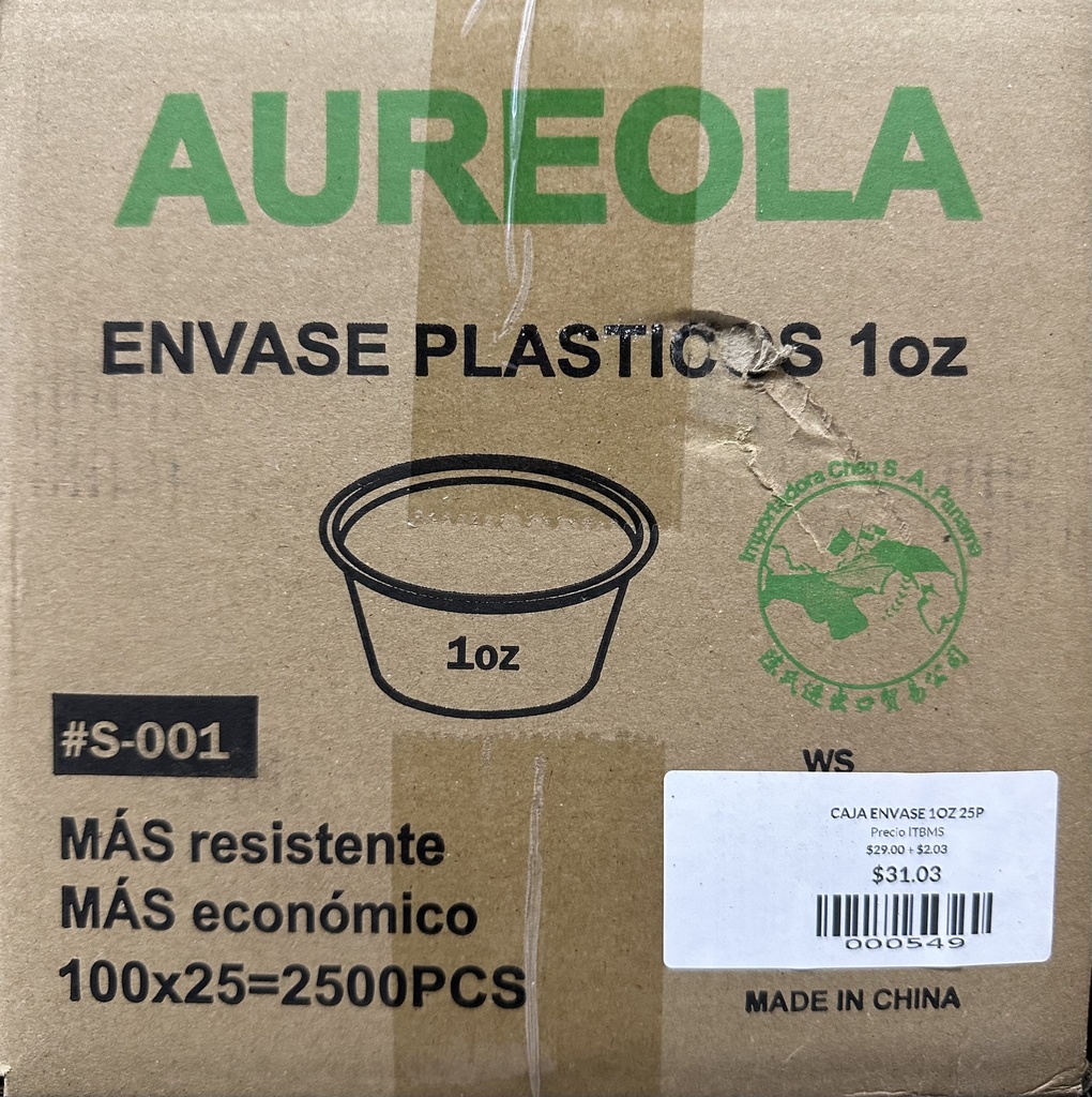 CAJA ENVASE 1OZ  25P