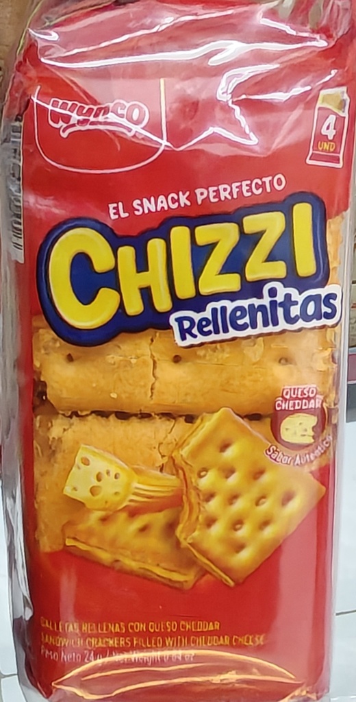 PAQUETE GALLETA CHIZZI 8U
