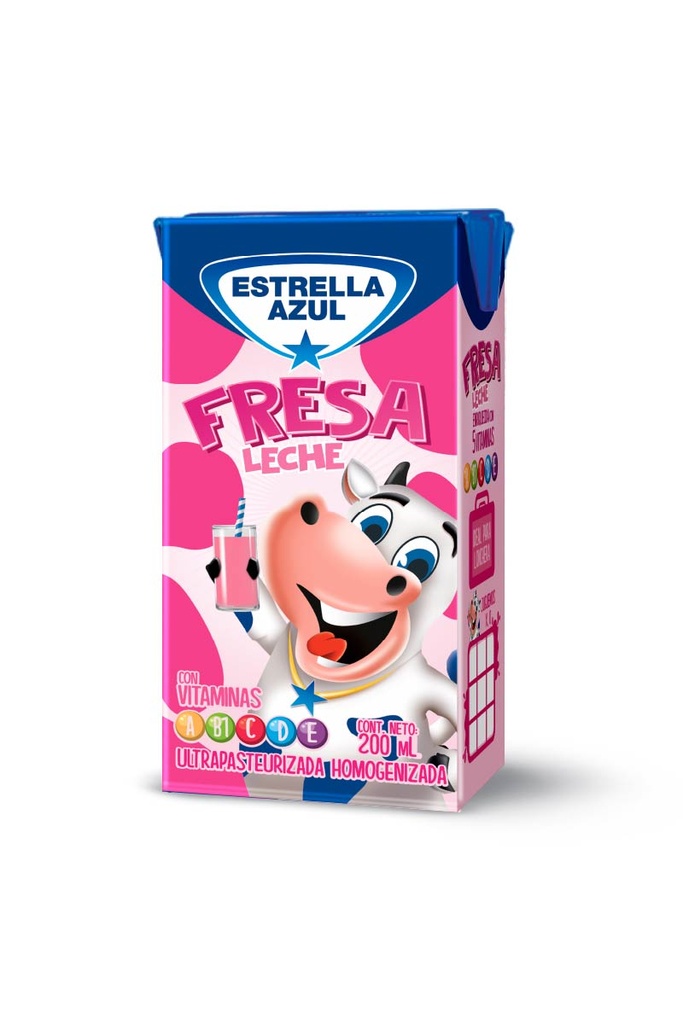LECHE SABORIZADA ESTRELLA AZUL FRESA