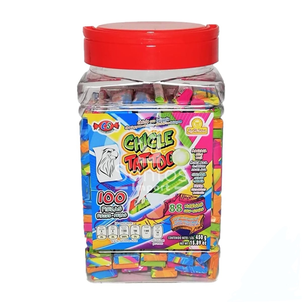 CHICLE TATTOO TARRO 100U