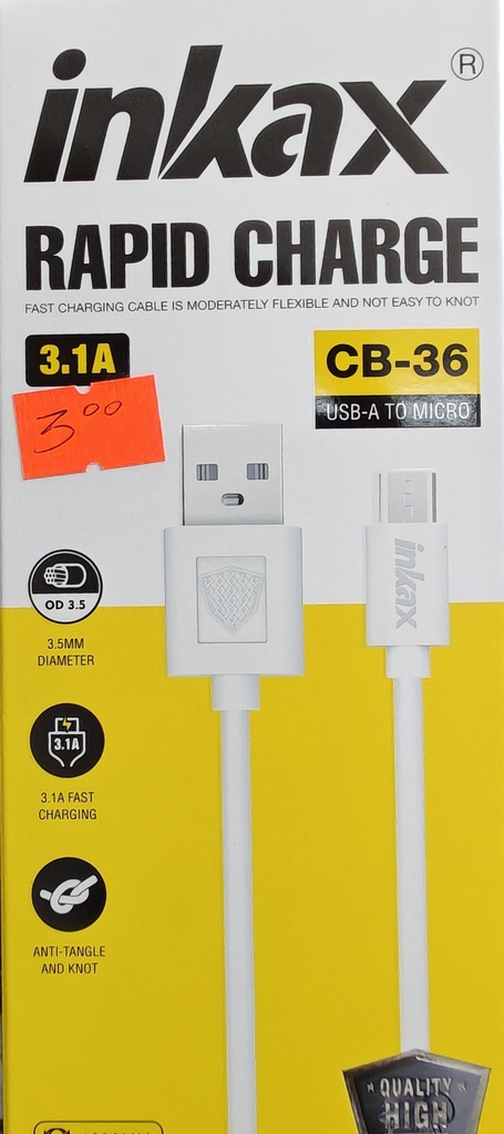 INKAX CB-36  USB A TO MICRO 